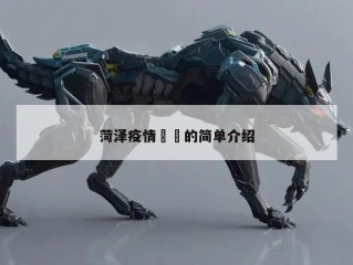 菏泽疫情㊙️的简单介绍