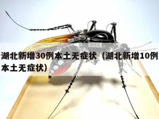 湖北新增30例本土无症状（湖北新增10例本土无症状）